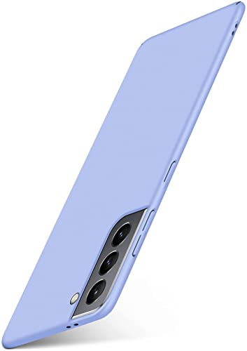 moex für Samsung Galaxy S21 Hülle Ultra Dünn, Schutzhülle mit erhöhtem Kameraschutz, Slim Cover Hardcase Backcover, Dünnste Handyhülle Minimalistisch Alpha Case, Pastell Flieder