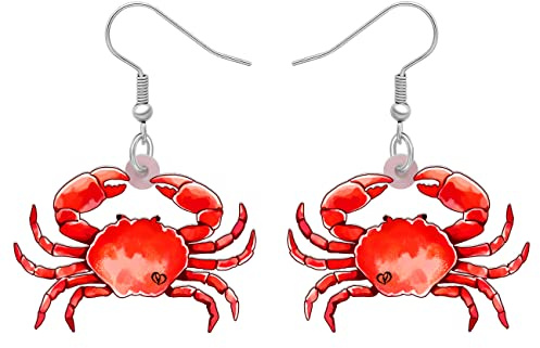 YAYAKO Acryl Quallen Ohrringe baumeln Schmuck Krabbe Oktopus Wal Schildkröte Ohrringe für Frauen Mädchen Meer Tiere Sommer Geschenke
