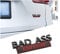 CGEMDY Auto Bad Ass Edition Emblem, Geeignet für Autoinnen Außendekoration oder Metall, Personalisierte Metallaufkleber Geeignet Auto-Emblem-Autoaufkleber(Schwarz-Rot)