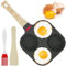 Your's Bath Poêle à œufs, omelette, antiadhésive, 4 tasses, poêle à œufs, poêle à œufs, mini poêle à œufs pochés pour petit déjeuner, crêpes, Plett Convient à toutes les cuisinières à gaz