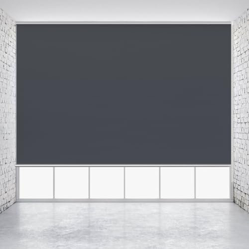 Verdunkelungsrollo Klemmfix Ohne Bohren 35 x 140 cm Sonnenschutz Blickdicht Seitenzugrollo Verdunkelungs-Rollo Höhe Stufenlos Verstellbar für Fenster und Türen, Dunkelgrau