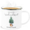 Emaille Becher Blechbecher - Weihnachten Weihnachtstasse - Oh du schöne Weihnachtszeit - Wunschname - 300 ml - Weiß Silber - weihnachtstassen christmas tasse frohe weihnachtsmotiven