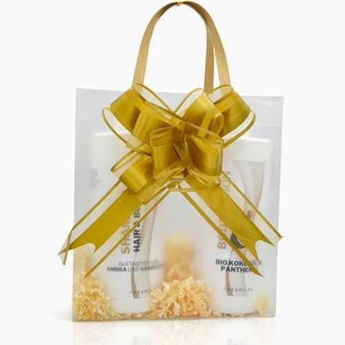 Körperpflege Geschenk Geschenkpackung Geschenkbox Duschgel Ambra Sandelholz/Bodylotion Bio Kokosöl 2 x1L