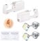 AVYRING Ohr-Piercing-Pistole Kit, selbst Einweg-Ohr-Piercing-Kit 316L chirurgischem Edelstahl mit kubischem Zirkoniumdioxid, zu Hause selbst Ohr-Piercer Kit Werkzeug mit 4mm Regenbogen CZ Stud