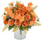 Floralsecret 4 Bunches Artificial Flowers Outdoor Yellow Artificial Rose Bouquet Plastic Flowers Plants for Indoor Outdoor Hanging Baskets Garden Window Farmhouse Decor