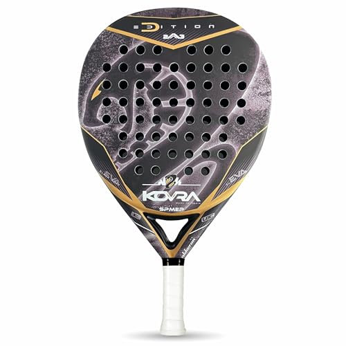 Akkeron Kovra - Pala de Padel - Modelo Edition 23 - Carbono 100% - EVA Black - Forma Lágrima - Barniz Rugoso - Control/Potencia - 350/365g,