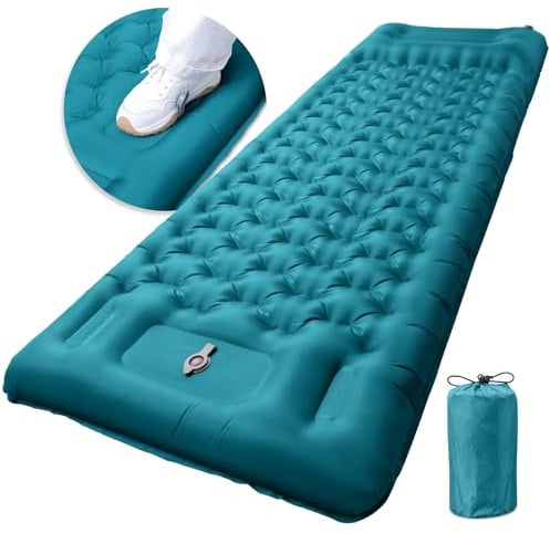 GDREAMT Aufblasbare Camping Isomatte mit Kissen, Extra Dicke 10,2 cm Isomatte mit eingebauter Pumpe, Kompakte & Ultraleichte Camping Luftmatratze für Rucksackreisen Wandern Zelt Reisen