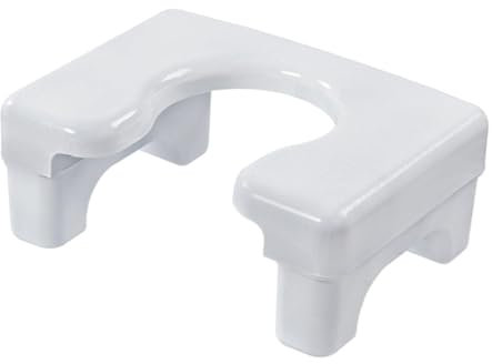 kowaku Hockender Toilettenhocker-Stuhl, Toilettenhocker-Squat-Stuhl, verbreiterter Toiletten-Fußhocker, Töpfchenstühle für Frauen, Weiß