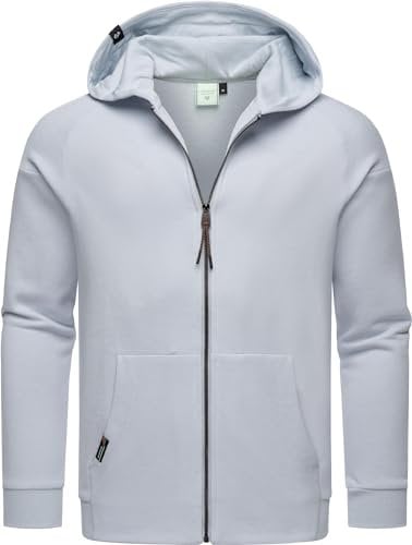 Ragwear Herren Zip-Hoodie Sweatjacke mit Kapuze Zenway Light Grey Gr. XXL