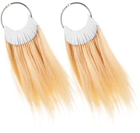 NOLITOY 2sätze Haarfarben-testmuster Aus Echtem Haar Farbkarten Für Friseure Für Haartests Und Farbanpassungen Im Salon Strähnen Insgesamt