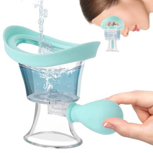 Gobelet de bain pour les yeux en silicone - Pression d'air manuelle - Nettoyeur pour les yeux - Bol de lavage pour les yeux - Outil de douche pour les yeux - Apaise la fatigue des yeux - Élimination