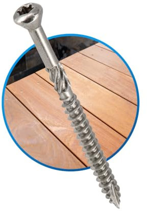 Lot de 500 vis terrasse en inox A2 - Empreinte Torx - Diamètre de 5mm - 70 MM