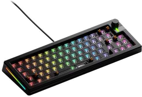 Glorious Gaming - GMMK 3 PRO Barebones Custom Keyboard Kit w/Knob, Custom Modular Aluminum Body & Gasket System, Hotswappable 65% Compact Keyboard, Sound Dampening Foam, Aluminum Switch Plate(Black)