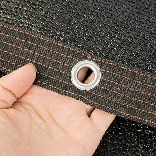PanHuiWen Serres Voile Filet d'Ombrage avec Oeillets Filet d'ombrage, Toile D'ombrage de Protection Solaire Résistant 90% Aux UV, Utilisé pour Serres, Parkings, Abris de Jardin, Pergola Noir,6x6m