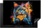 KitchenYeah© Protector Vitroceramica 76x51 cm Tapa para induccion Placa Encimera Cubre de Protectora Cocina Gato - Graffiti - Colores - Gofre - Comida