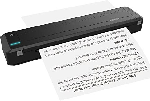 YIWEOG MT800 A4 Imprimante à Transfert Thermique Portable sans Fil et Connexion USB avec Ordinateur Portable pour Bureau, école, Voiture, imprimante de Voyage avec 1 Rouleau de Ruban Compatible avec