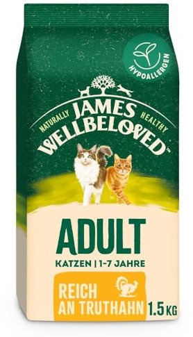 JAMES WELLBELOVED 1,5kg Katze Trockenfutter Truthahn