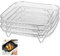 3 griglie quadrate per friggitrice ad aria, 21 x 21 x 4 cm Ripiani Friggitrice d'Aria Grill Rack Griglia Multifunzionale in Acciaio Inox Accessori per maggiore spazio di cottura e facile da pulire