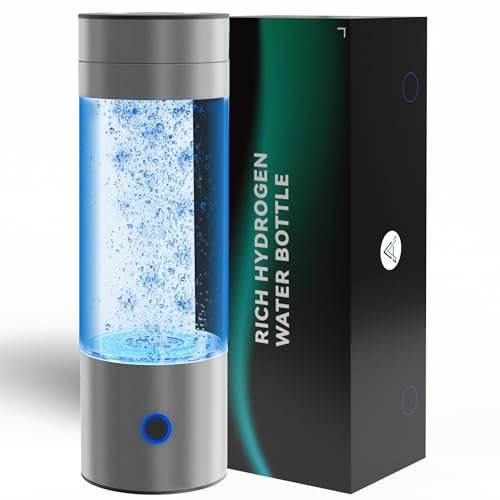 Botella de agua de hidrógeno mejorada 2025, botellas generadoras de agua de hidrógeno de 290 ml, botella de agua hidrogenada recargable con tecnología SPE/PEM para marido, esposa, familia, viajes,