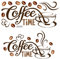 ZORVUJI Adesivi Murali Cucina, Scritte Adesive Coffee Time, Decorazioni Cucina con Vinile Tazzine Arte, Adesivi Decorativi per Pareti Ristorante Bar