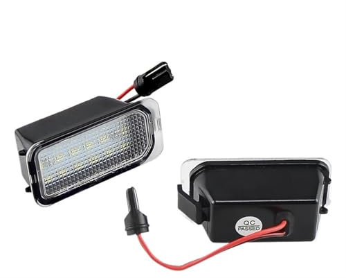 MWCMAMBG Plate Light 2PCS Error Free LED License Plate Light Rear Number Plate Lamps White For Jaguar For XF X250 XJ X351C2D16179 Rear Licence