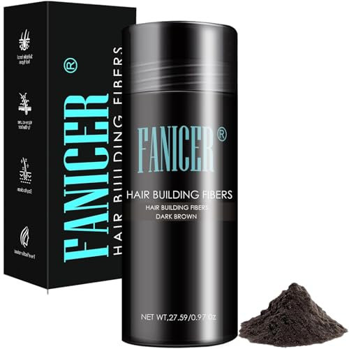 27.5G Fibras Capilares,Disimula la Calvicie al Instante,Polvos para el Pelo Aumenta el Volumen del Pelo Instante,Relleno Capilar Instantaneo,Hair Fibers,Polvos Pelo Hombre y Mujer(Castaño Oscuro)