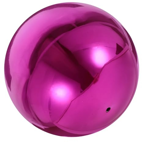 NULYLU Spiegelkugel 1 Stück Edelstahl Lila Poliert Reflektierend für Garten | Hollow Design, 180g Leicht, Fensterbank Display und Fotorequisite, Weihnachten Geschenkideen