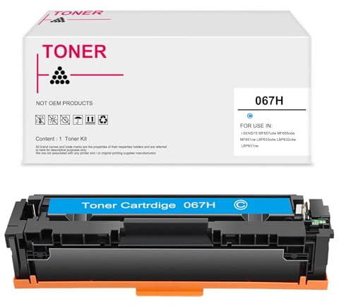 067H Toner Kompatible für Canon 067 067H für i-SENSYS MF657cdw MF651cw für Canon i-Sensys MF655cdw LBP633cdw LBP631cw LBP632cdw (Cyan)