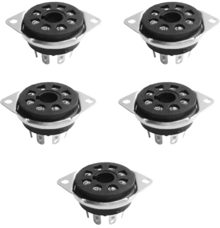 Fangxuee Vacuum Tube Socket Octal 8Pin- for KT66 for KT88 6SL7 6SN7 6V6 5AR4/GZ34 5pcs Long-Lasting Use A