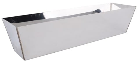 Srliya Stainless Steel Mud Pan Non Stick Multifunctional Plastering Bowl for Mixing Cement Mortar Putty Paint