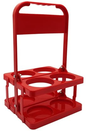 Milageto Flaschenträger Getränkehalter Flaschenkorb Tragekorb Faltbarer Flaschenständer Aus Robustem PVC mit Griff für 4 Flaschen für Fußball Und Training.