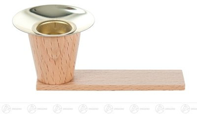 Ersatzteile & Bastelbedarf Holztülle (hoch) mit Messingeinsatz für Kerzen d=17mm und Tropfschale d=40mm mit Einschub Breite x Höhe x Tiefe 4,1 cmx3,5 cmx9,5 cm NEU Erzgebirge Pyramide