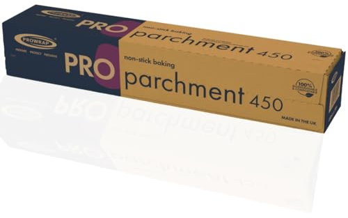 PROWRAP | Baking Parchment Paper Ideal for Home & Professional Catering Kitchen | Grease Free - Non Stick | Extra Wide 450mm x 50m | Single Roll