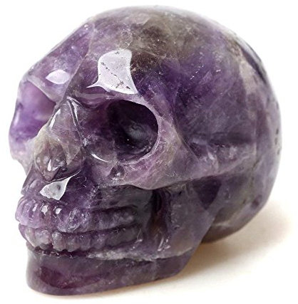AITELEI 2 Natur Hand Geschnitzte Edelstein Skull Statue, Heilung Crystal Stone menschlichen Reiki Skull Figur Statue Skulpturen