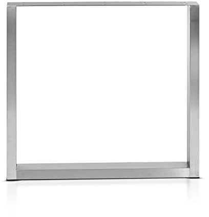 mina concept 2-1 Tischkufen Edelstahl – Tischgestell U-förmig – Außenmaße 70 x 72 cm – Profil 80 x 40 mm – Einzeln