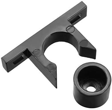 Furniture Cabinet Door Single Roller Catch ABS Kunststoff Schwarz 6 Stück