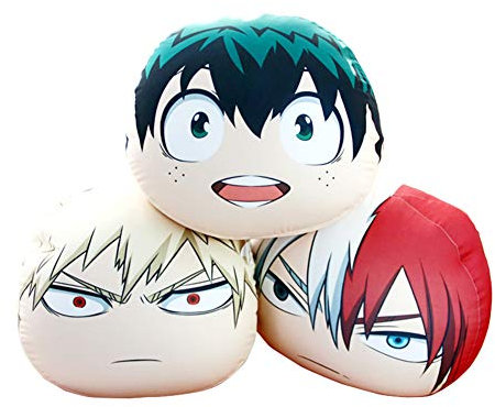 Jilijia Hero Academia Plüschkissen Spielzeug, Izuku Todoroki Bakugou Kissen Puppe Plüschpuppen Spielzeug Charakter Plüsch, D, 35*35cm, Modern