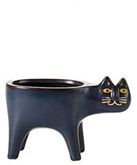 Sukkulenten Übertöpfe Aus Keramik, Kleine Cartoon Katze Sukkulenten Pflanzer Töpfe Blumentöpfe Mit Schal, Schön Katze Schwanz Kaktus Container Desktop Dekoration(Pflanze Nicht Enthalten) (Stil C)