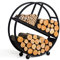 Kaminholzregal Diego H 82 cm Holzregal für Kaminholz Kaminholzablage aus Stahl Kaminholzständer CookKing