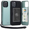TORU CX PRO for iPhone 12 Pro/iPhone 12 Case Wallet | Protective Shockproof Heavy Duty Cover with Hidden Card Holder & Card Slot | Mirror & Wrist Strap Included - Green