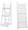 EliteKoopers 1Pcs White Folding Ladder Shelf Bookshelf Storage Rack, Plants Display Stand For Home (3-Tier)