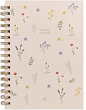 UO Notizbuch A5, Motiv: Blume des Lebens, Hardcover, 200 Seiten, gepunktet, 15 x 22 cm