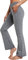 Promover Yogahose Damen Schlaghose Sporthose Lang Flared High Waist Leggings Bootcut Hose Mit Taschen(Platz Dye Grau,XL)