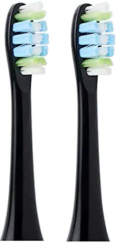 DENTACARE PEARLMASTER Original Optimal Clean Zahnbürstenaufsätze, 2er-Pack, schwarz