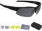 BBB Cycling Biking Glasses Cycling Sunglasses With Travelcase Sport Glasses Polycarbonate Frame 3 changeable lenses Impress BSG-58T, Matt Black
