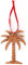 Palme Ornament (8,3 cm) - Olivenholz Weihnachten Ornament Dekoration für Weihnachtsbaum - hängende Palme Dekor - Fair Trade handgefertigte Ornamente - kleine Christbaumschmuck