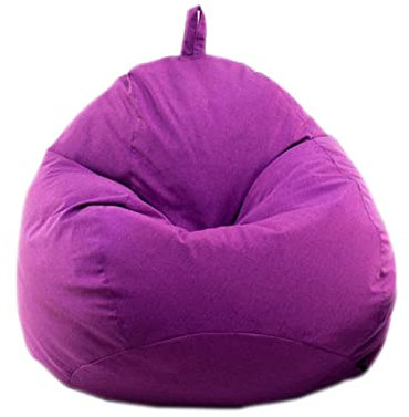 Highdi Pouf Poltrona Sacco, Bambini & Adulti Bean Bag Fodera per Sacco di Fagioli per Decorazione della Soggiorno Camera Giardino Salotto Balcone, Senza Ripieno (Viola,110x120cm)