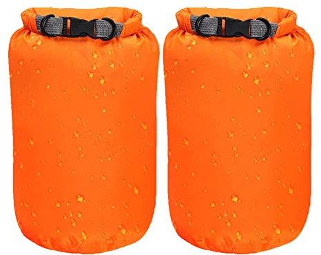 2 Pcs Dry Bags Lightweight Dry Sacks Waterproof 10L/20L/40L/70L Floating Bag Drifting Bag Ultimate Dry Sack for Outdoor Hiking Fishing Water Sports(40L Orange)