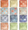 Berkin Arts 12Pcs Cute Square Crystal Glass Strong Magnetic Refrigerator Magnet Fridge Sticker Flower Floral Fashion Retro Small Gift for Whiteboard William Morris Series