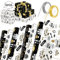 TOPJOWGA Geschenkpapier, 8 Stücke Abschluss Geschenkpapier mit 2 Rollen Band, 70 x 50 cm Hurra Prüfung Bestanden Geschenkpapier, Geschenkverpackung, DIY Wrapping Paper Geschenkpapier Mädchen Junge